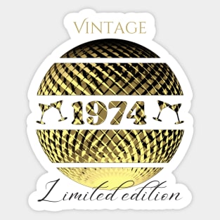 Vintage 1974 limited edition in gold Sticker